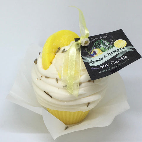 Lavender & Lemongrass Cupcake Candle