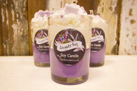 Lavender Bark Drink Candle