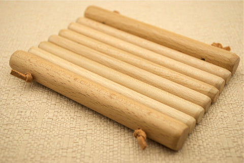 Beechwood Soap Dish - Flat Dowel